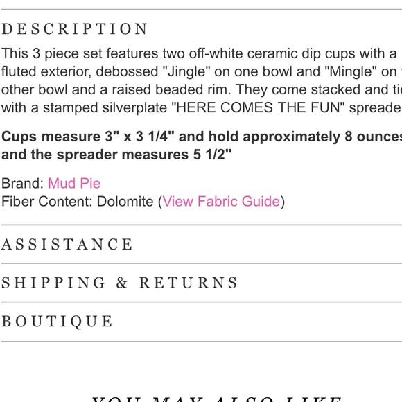 MUD PIE~3 PIECE DIP CUPS & EMBOSSED SPREADER - Picture 4 of 8